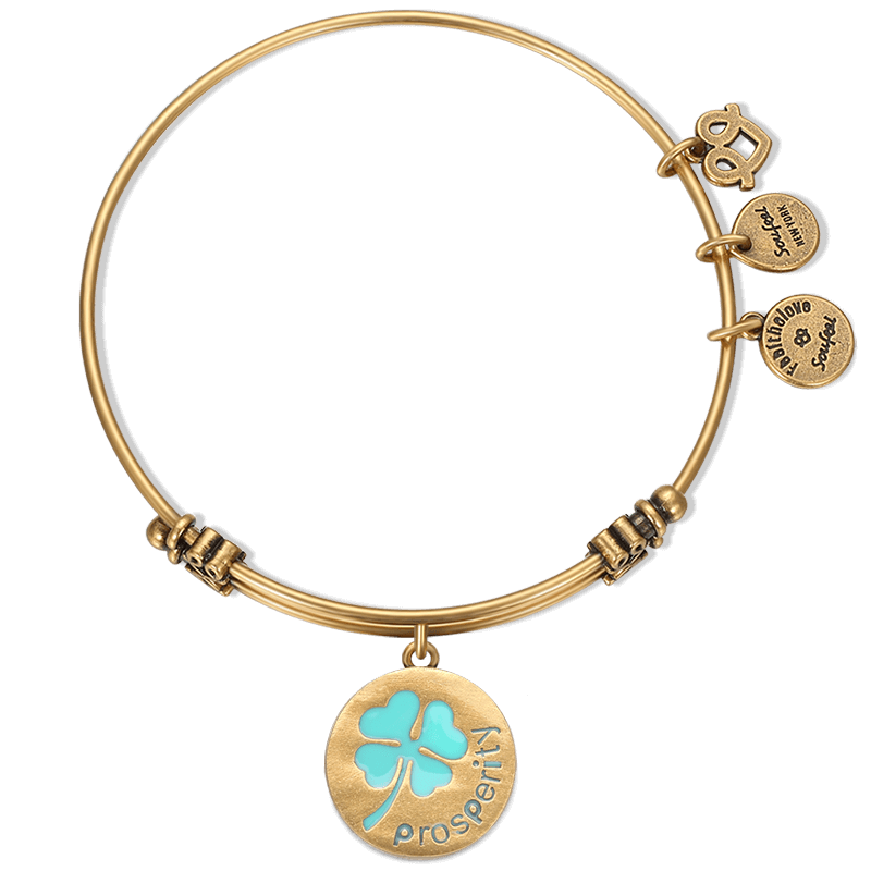 Pulseira Personalizada Prosperidade Pulseira com Berloque Banhada a Ouro