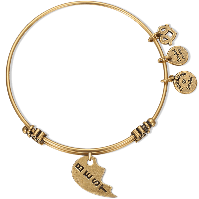 Pulseira Personalizada Melhor Pulseira com Berloque Banhada a Ouro