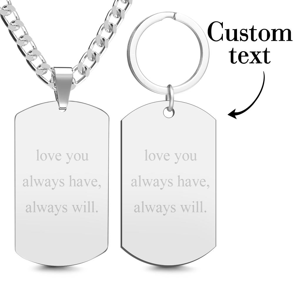 Colar de fotos personalizado conjunto de chaveiros com fotos conjunto de etiquetas para cães presentes para o pai