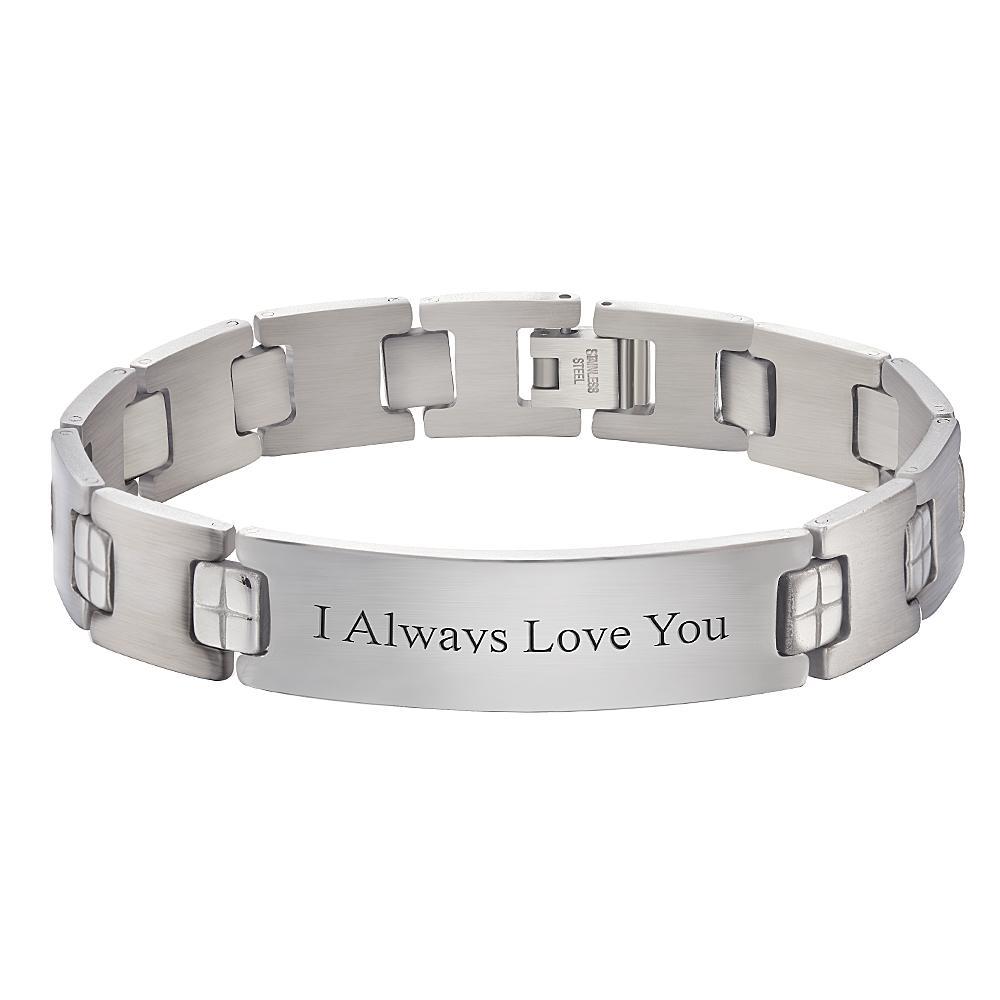 Pulseira Personalizada Pulseira Gravável Pulseira Masculina Pulseira com Nome Personalize Seus Presentes de Texto para Ele
