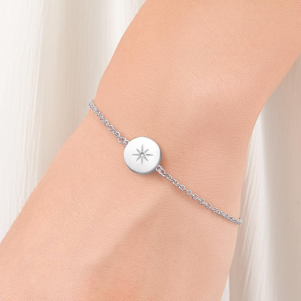 Pulseira Personalizada Pulseira Gravada Com Presentes Do Sunshine Memorial Para Ela