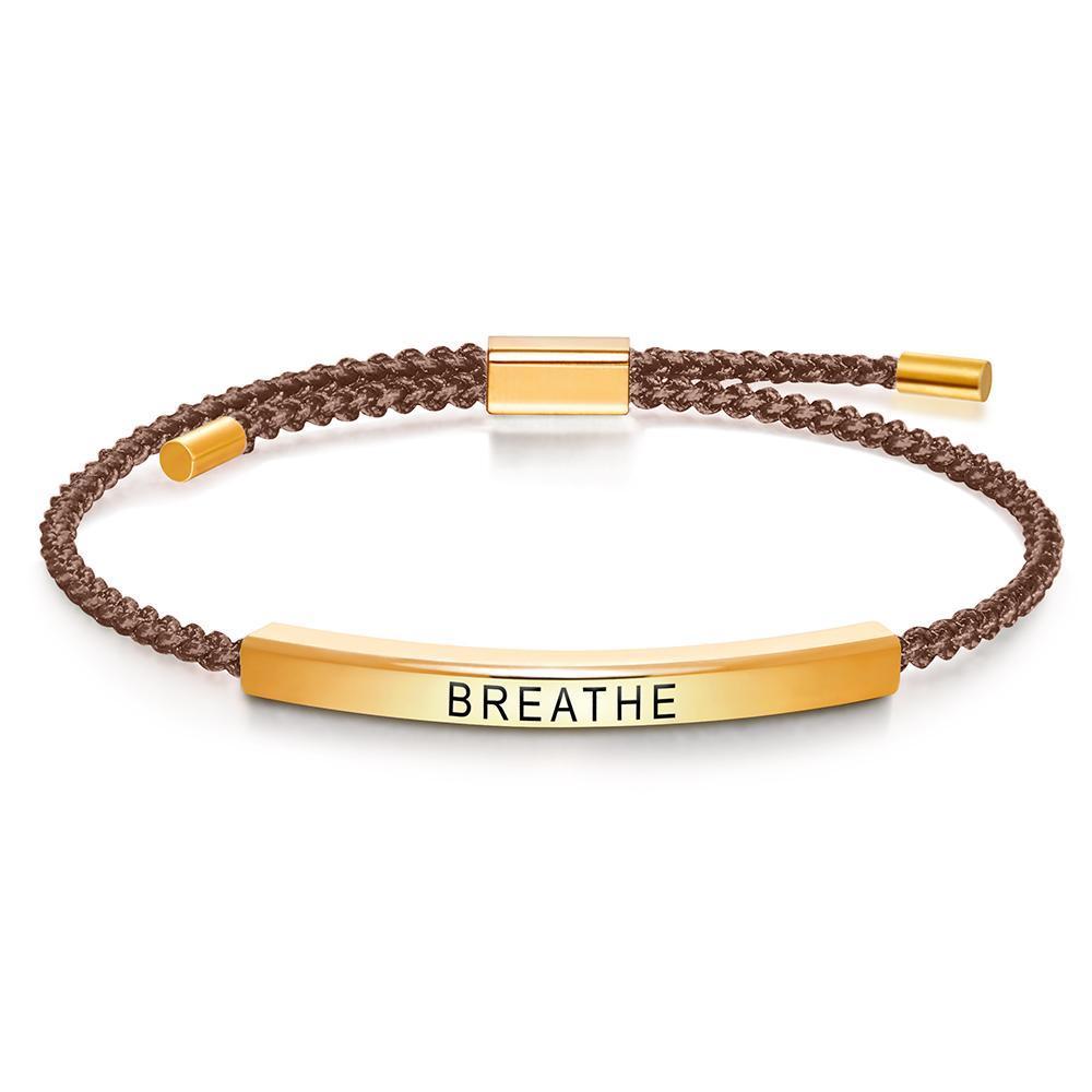 Pulseira Personalizada Bracelete de corda de trança de vela personalizada para aniversário