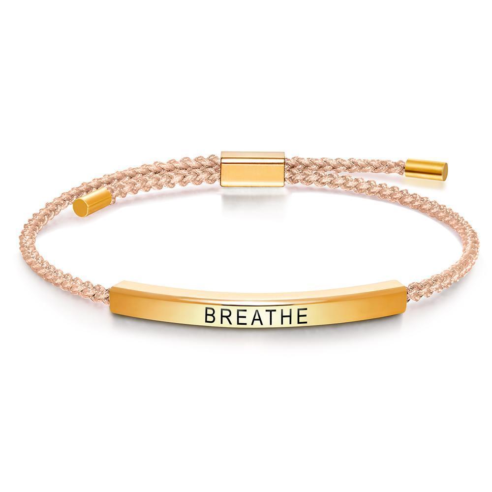 Pulseira Personalizada Bracelete de corda de trança de vela personalizada para aniversário