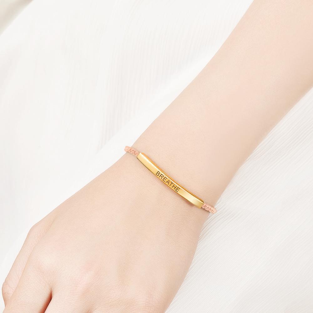Pulseira Personalizada Bracelete de corda de trança de vela personalizada para aniversário