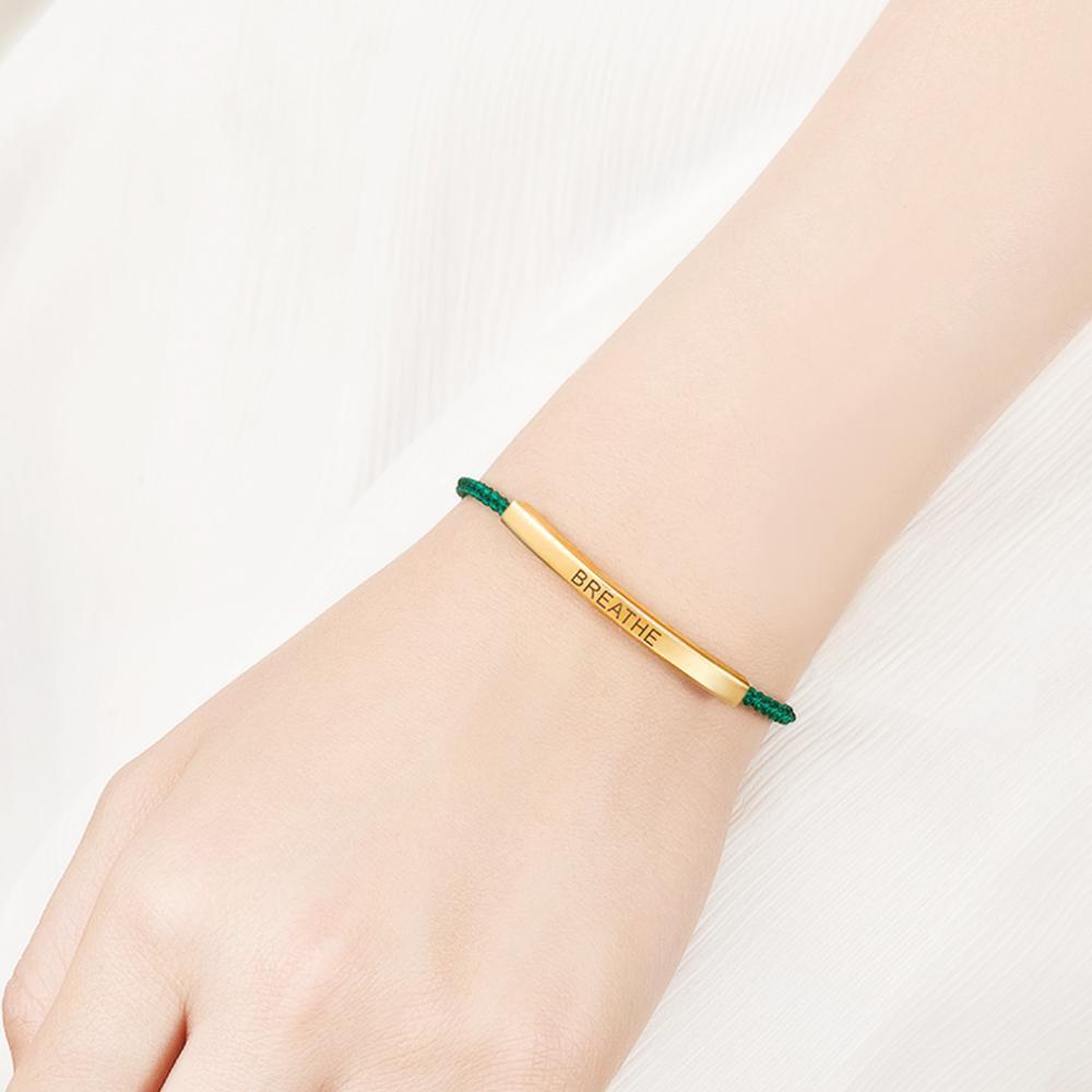 Pulseira Personalizada Bracelete de corda de trança de vela personalizada para aniversário