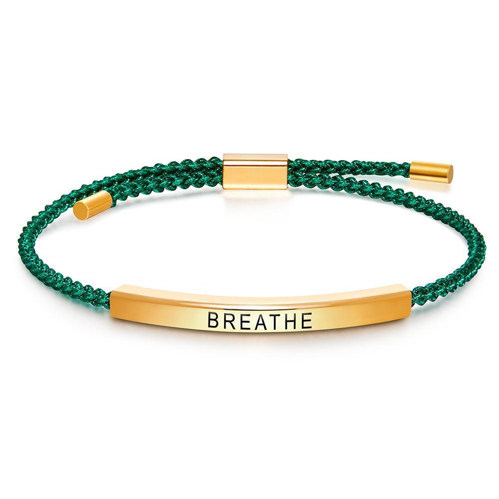 Pulseira Personalizada Bracelete de corda de trança de vela personalizada para aniversário