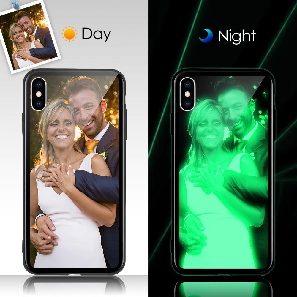 Capa Noctilucente de Celular de Proteção com Foto Personalizada Superfície de Vidro - iPhone11