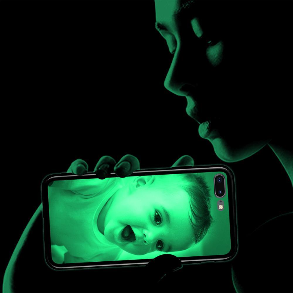 iPhone 7p/8p Capa Protetora Noctilucente de Celular com Foto Personalizada