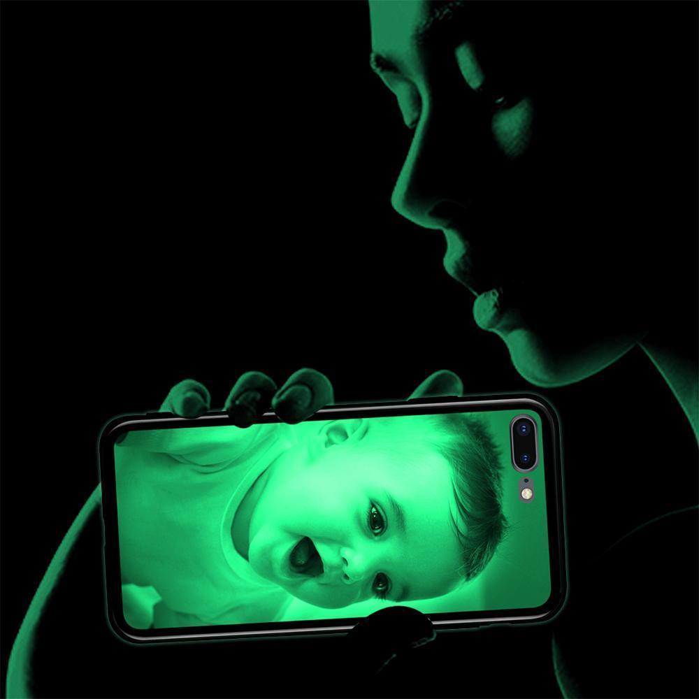 iPhone 7p/8p Capa Protetora Noctilucente de Celular com Foto Personalizada