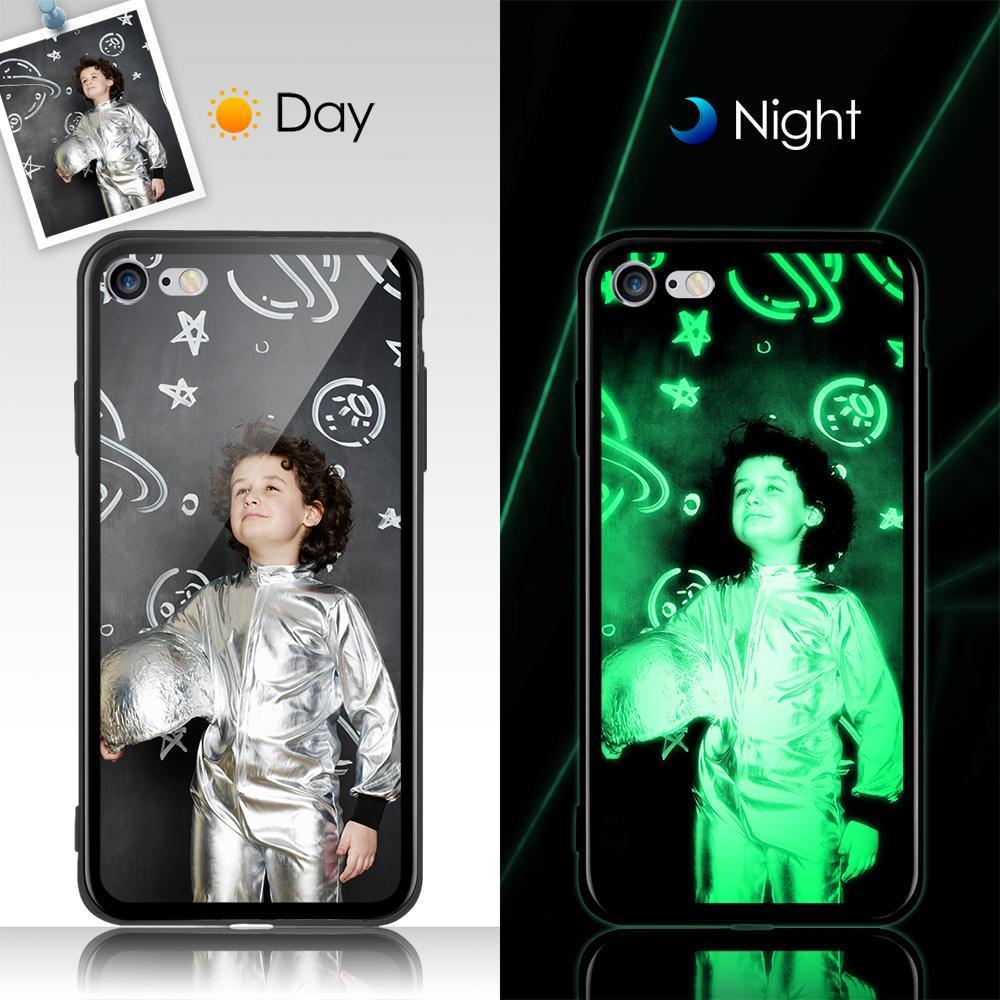 Capa Noctilucente de Celular de Proteção com Foto Personalizada Superfície de Vidro - iPhone11