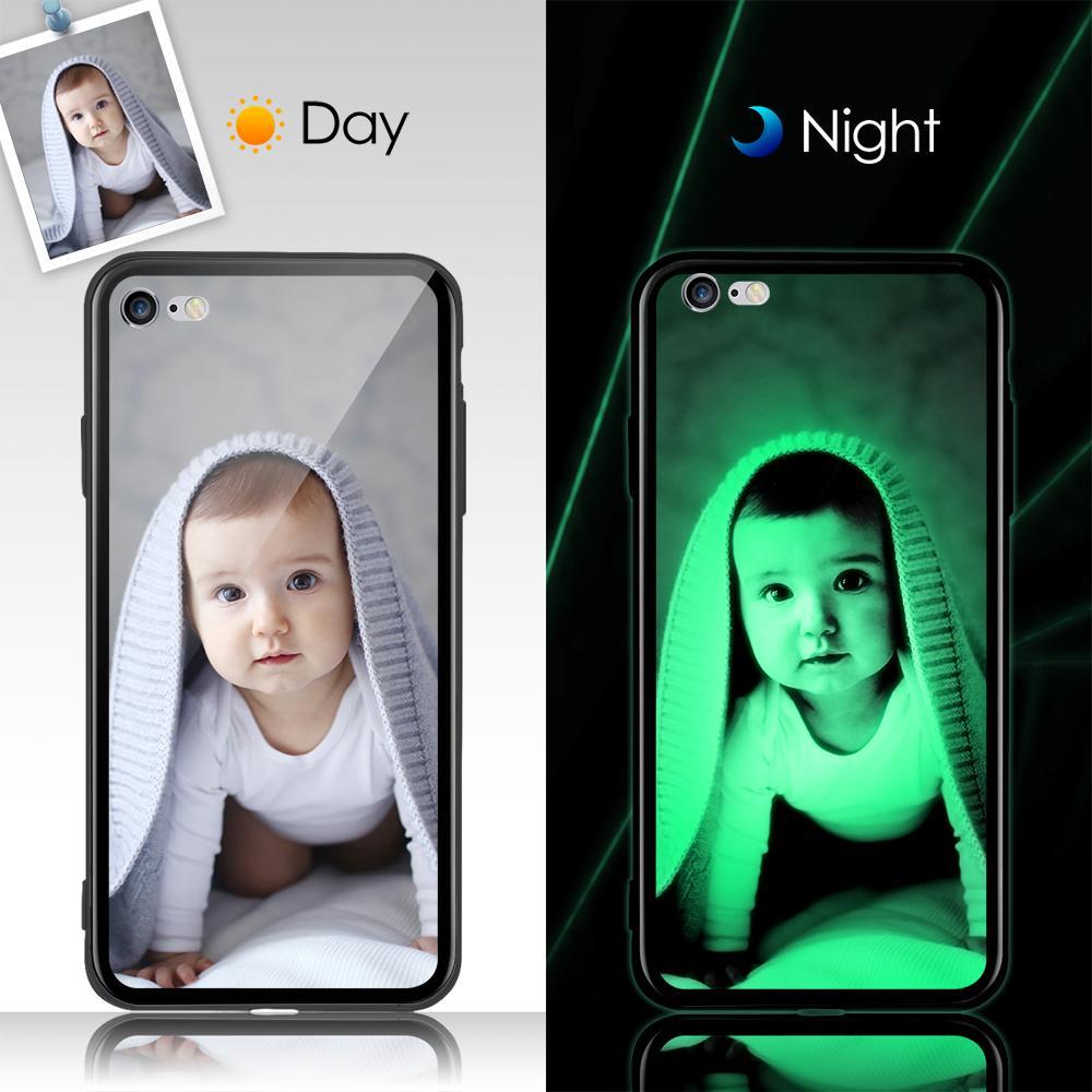 Capa Noctilucente de Celular de Proteção com Foto Personalizada Superfície de Vidro - iPhone11