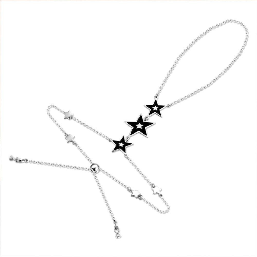 Pulseira Personalizada Estrelas Elegantes Pulseira Prata