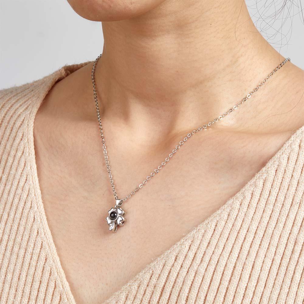 Colar De Foto De Projeção Personalizada Amor Eterno Em Pares Presentes De Casal - soufeelbr