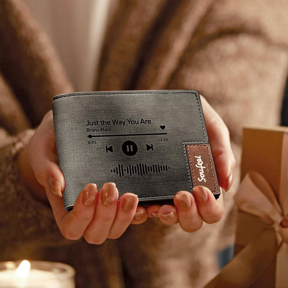 Carteira de código de música digitalizável personalizada, carteira de música gravada, design exclusivo, presentes para amigos