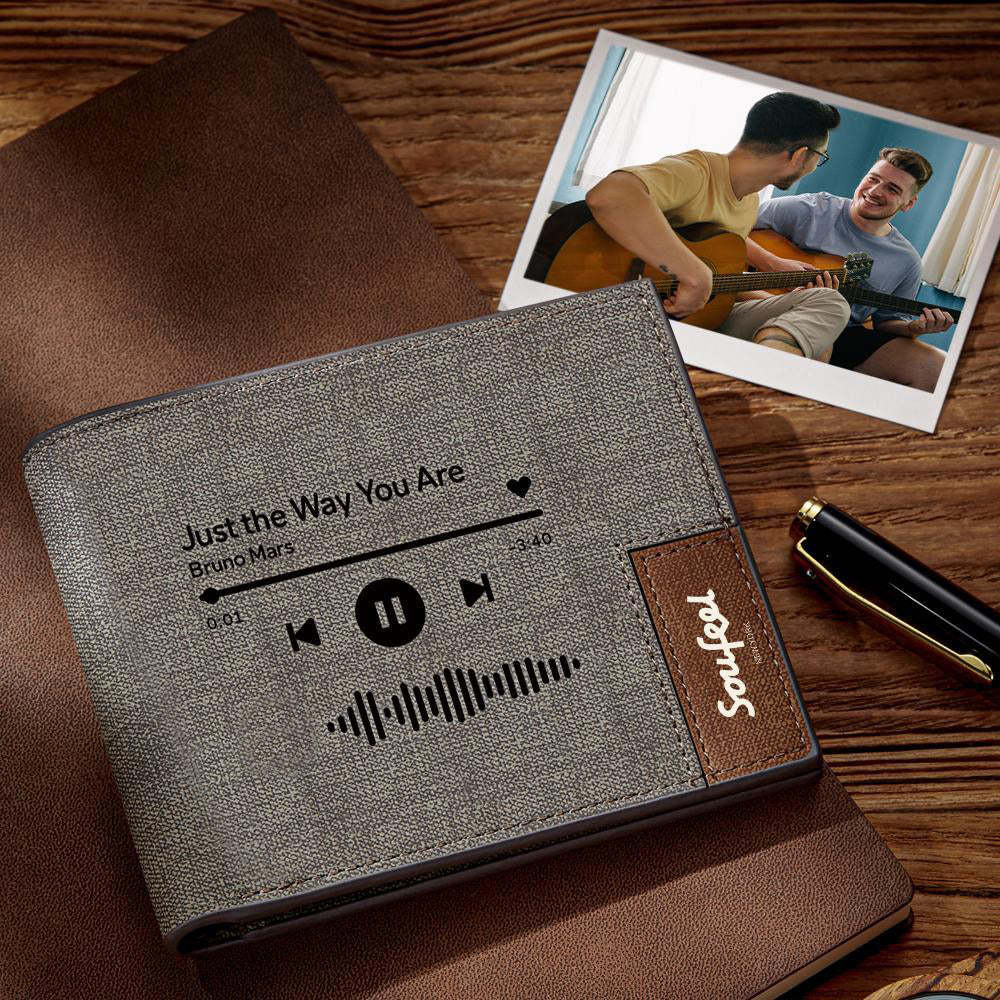 Carteira de código de música digitalizável personalizada, carteira de música gravada, design exclusivo, presentes para músicos
