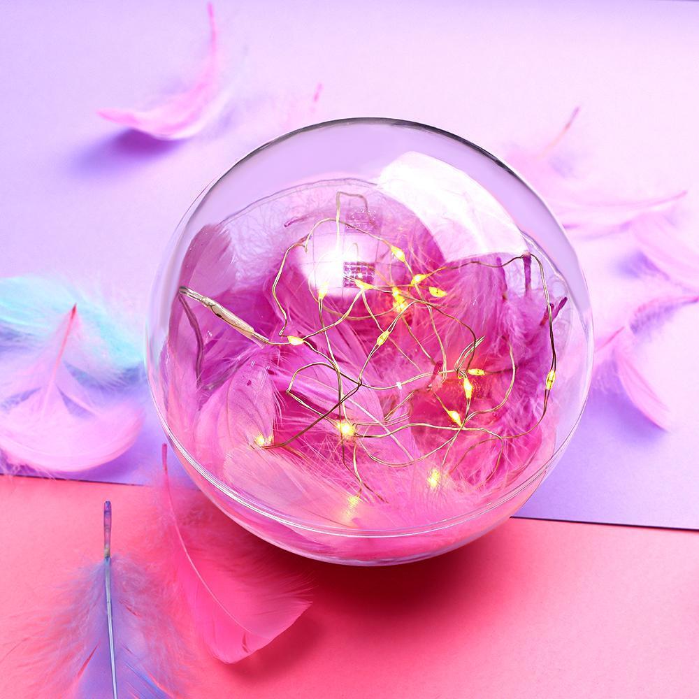 Bola De Transparente Corda Leve Roxo Pena Terno De Peas Combinao Criativa De Presente