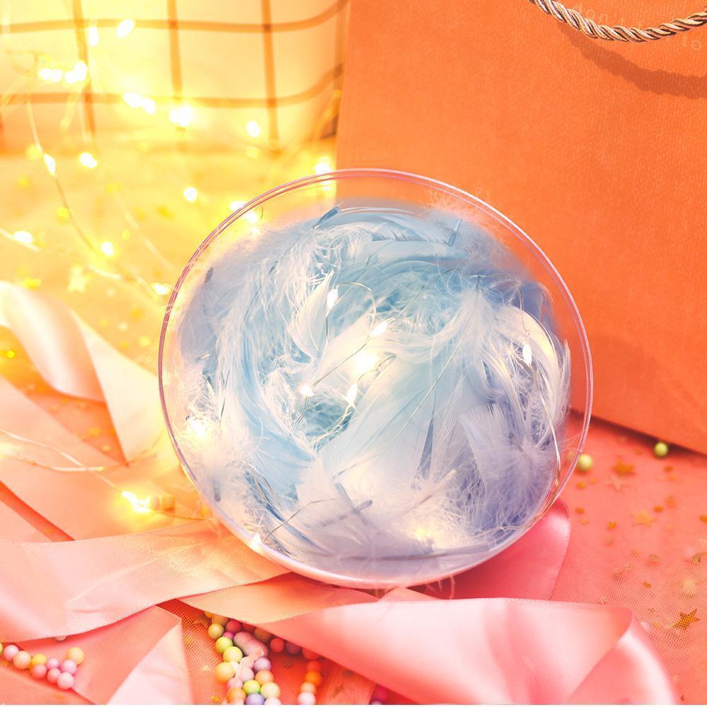 Bola De Transparente Corda Leve Sky Blue Feather Terno De Peas Combinao Criativa De Presente