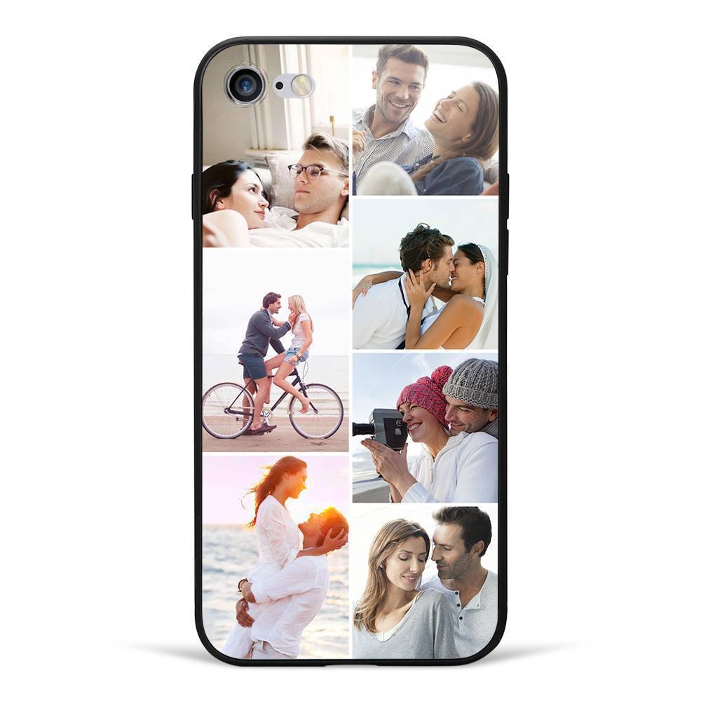 iPhone 7/8 Protetora Capa de Celular com Foto Personalizada - Superfície de Vidro - 7 Fotos