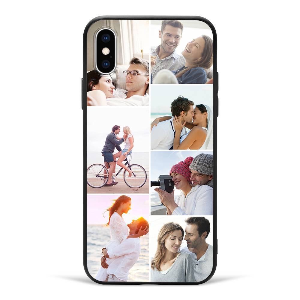 iPhone Xr Protetora Capa de Celular com Foto Personalizada - Superfície de Vidro - 7 Fotos