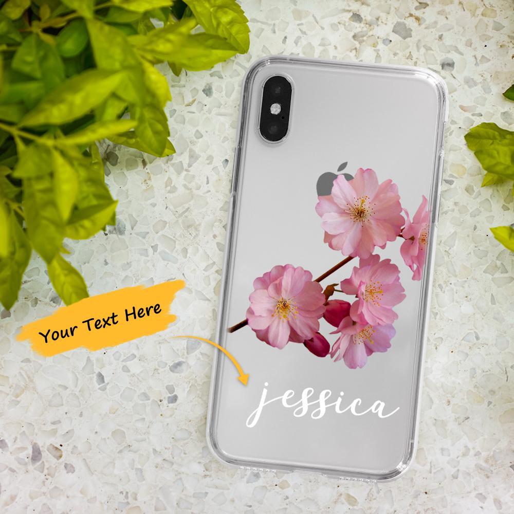 Capa Para Iphone Com Gravura Personalizada Para Iphone Xs Max Flower Theme Simplicidade