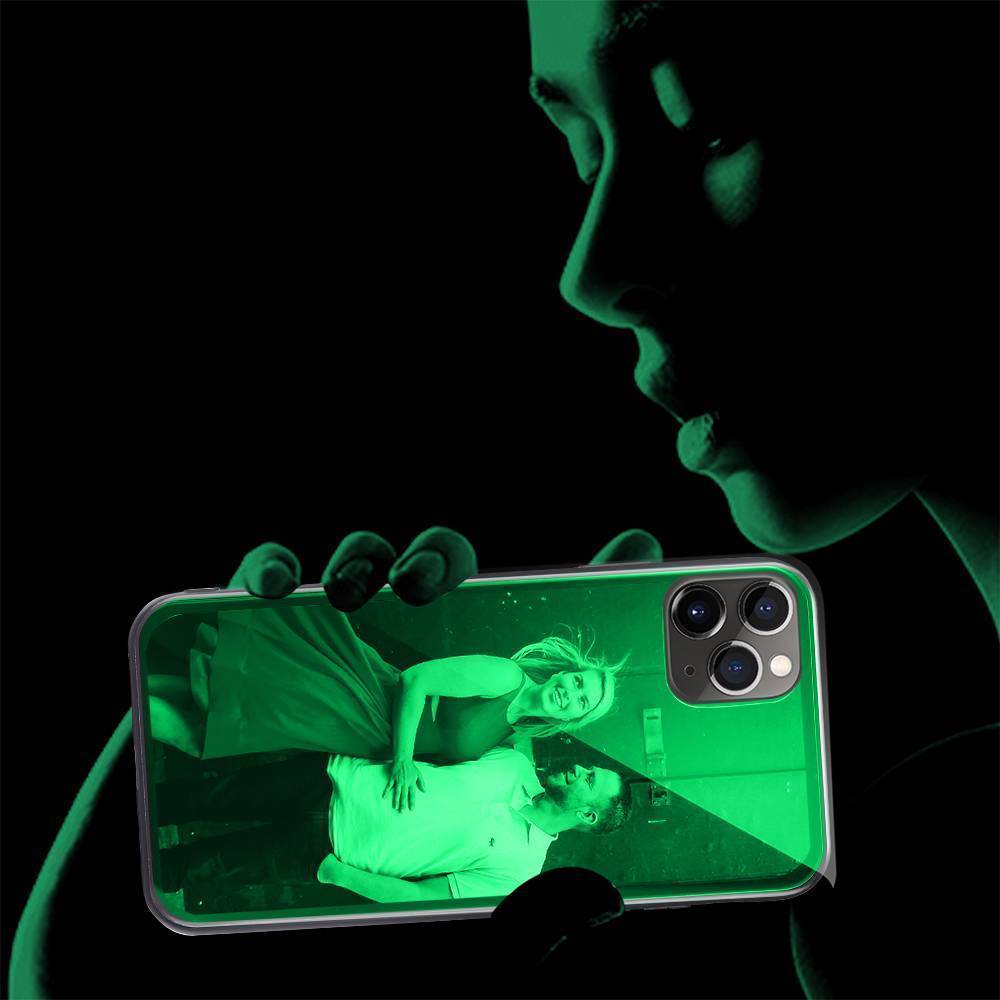 Capa Protetora de Celular com Foto Noctilucente Personalizada Superfície de Vidro - iPhone11 Pro