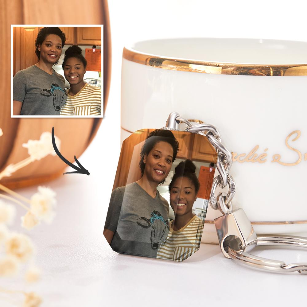 Chaveiro com foto personalizado chaveiro de cristal para a mamãe