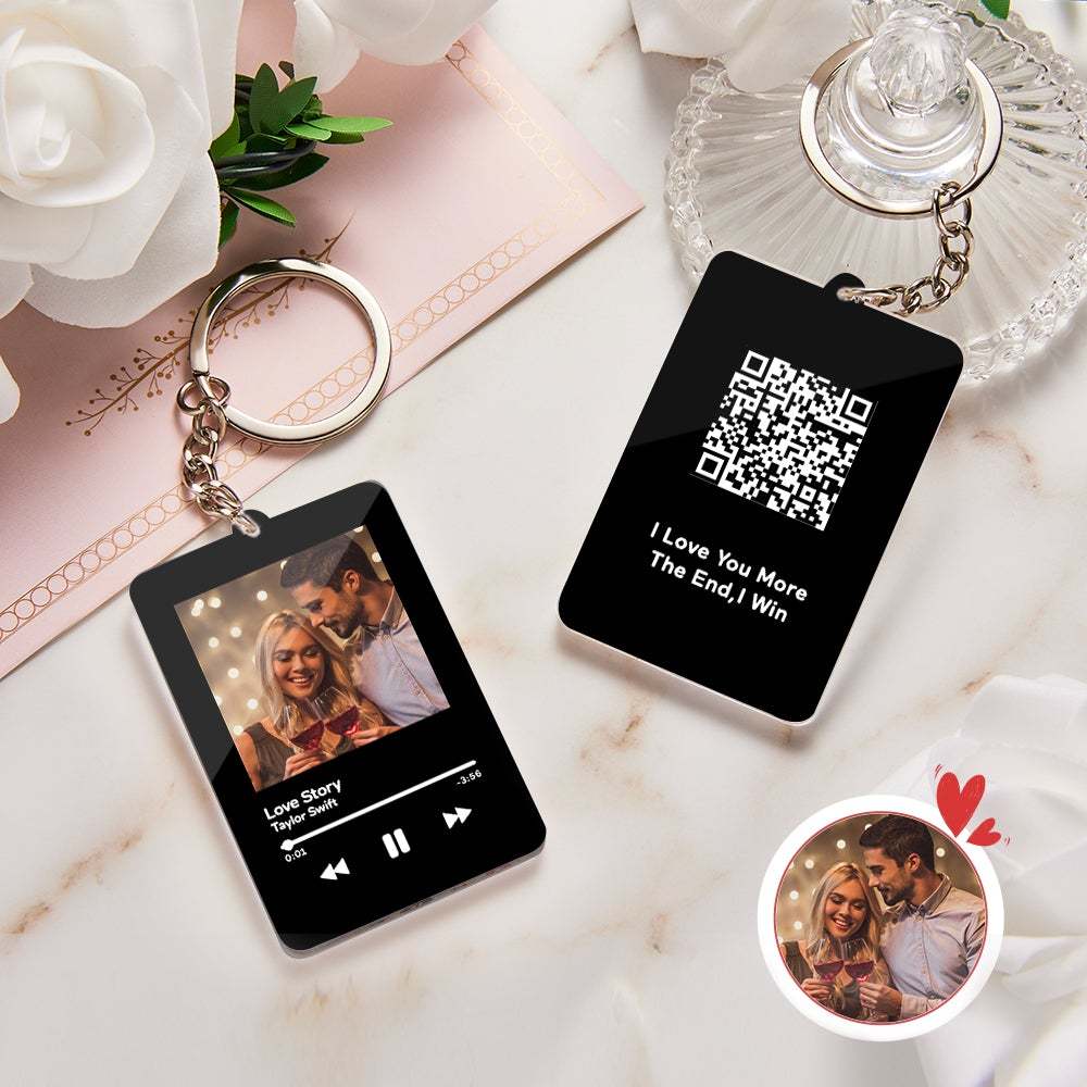 Chaveiro Personalizado Com Código Qr Digitalizável Com Foto E Vídeo Personalizado - Presente Do Dia Dos Namorados