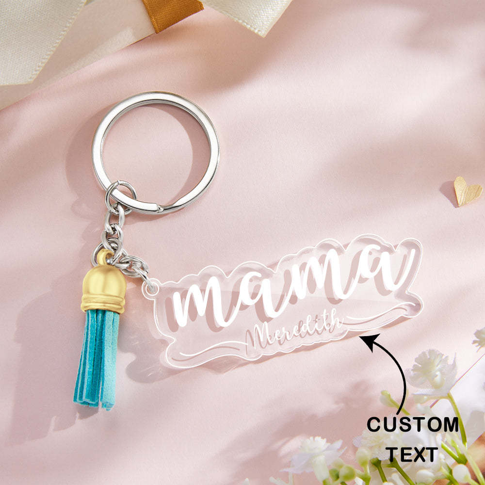 Chaveiro Acrílico Transparente Com Nomes De Família Personalizados Chaveiro Para Mamãe Presentes Para O Dia Das Mães - soufeelbr