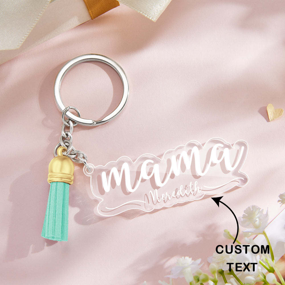 Chaveiro Acrílico Transparente Com Nomes De Família Personalizados Chaveiro Para Mamãe Presentes Para O Dia Das Mães - soufeelbr