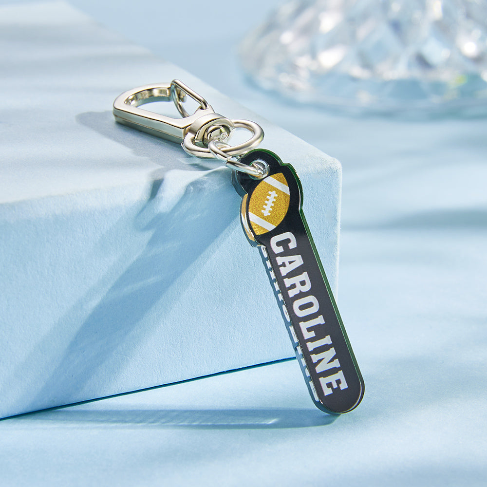 Chaveiro Personalizado De Futebol Americano Chaveiro Com Nome Tag Presente Para Meninos - soufeelbr
