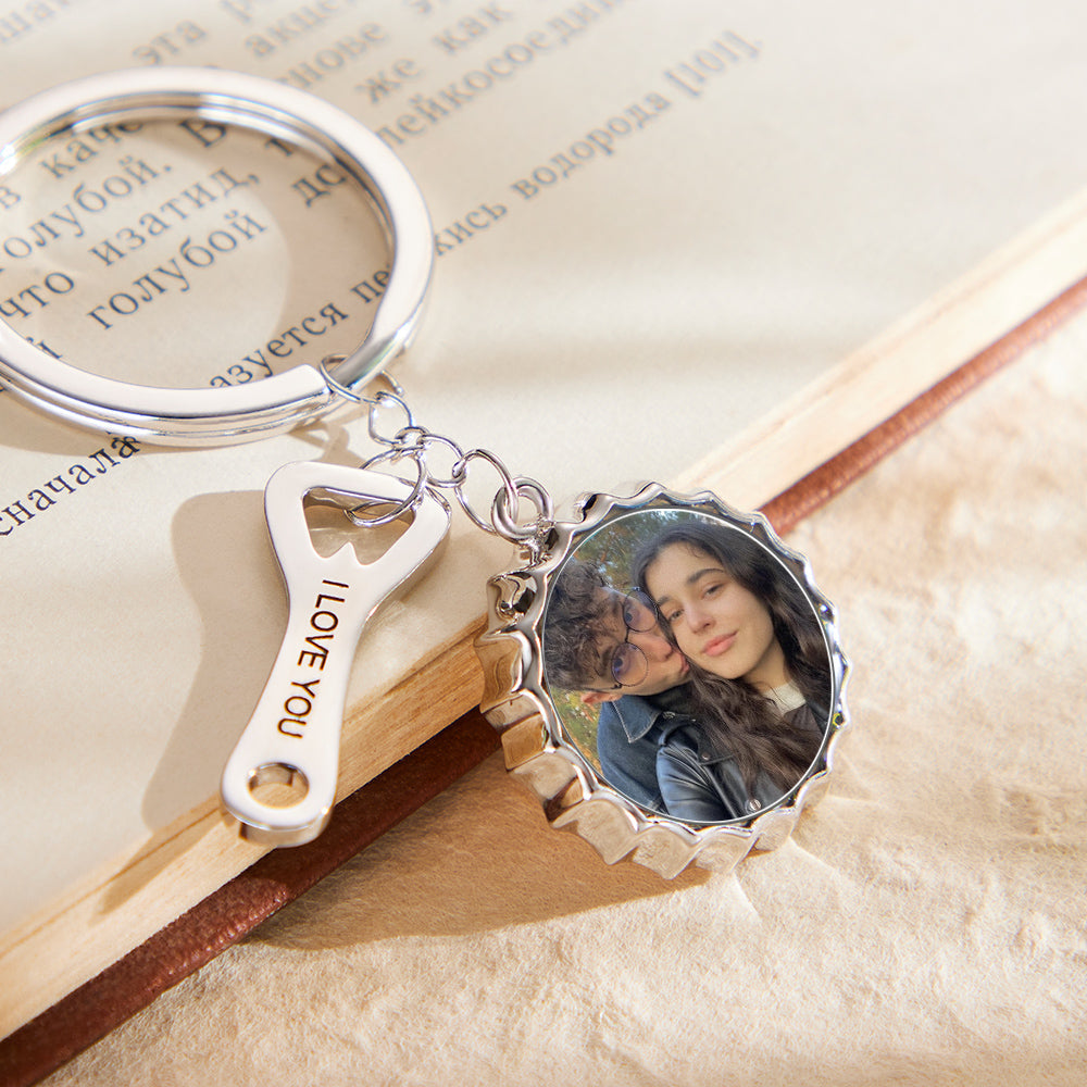 Chaveiro personalizado com foto gravada abridor de garrafas presentes engraçados - soufeelbr