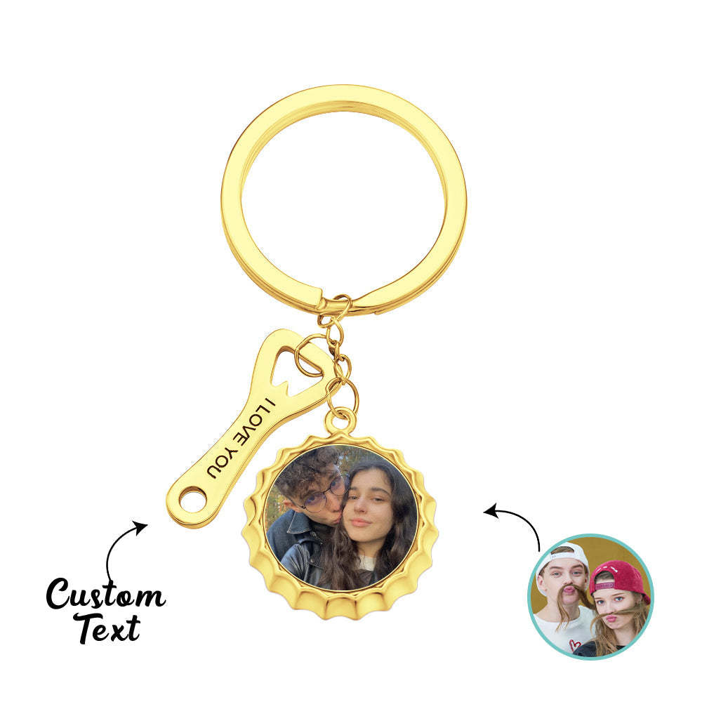 Chaveiro personalizado com foto gravada abridor de garrafas presentes engraçados - soufeelbr