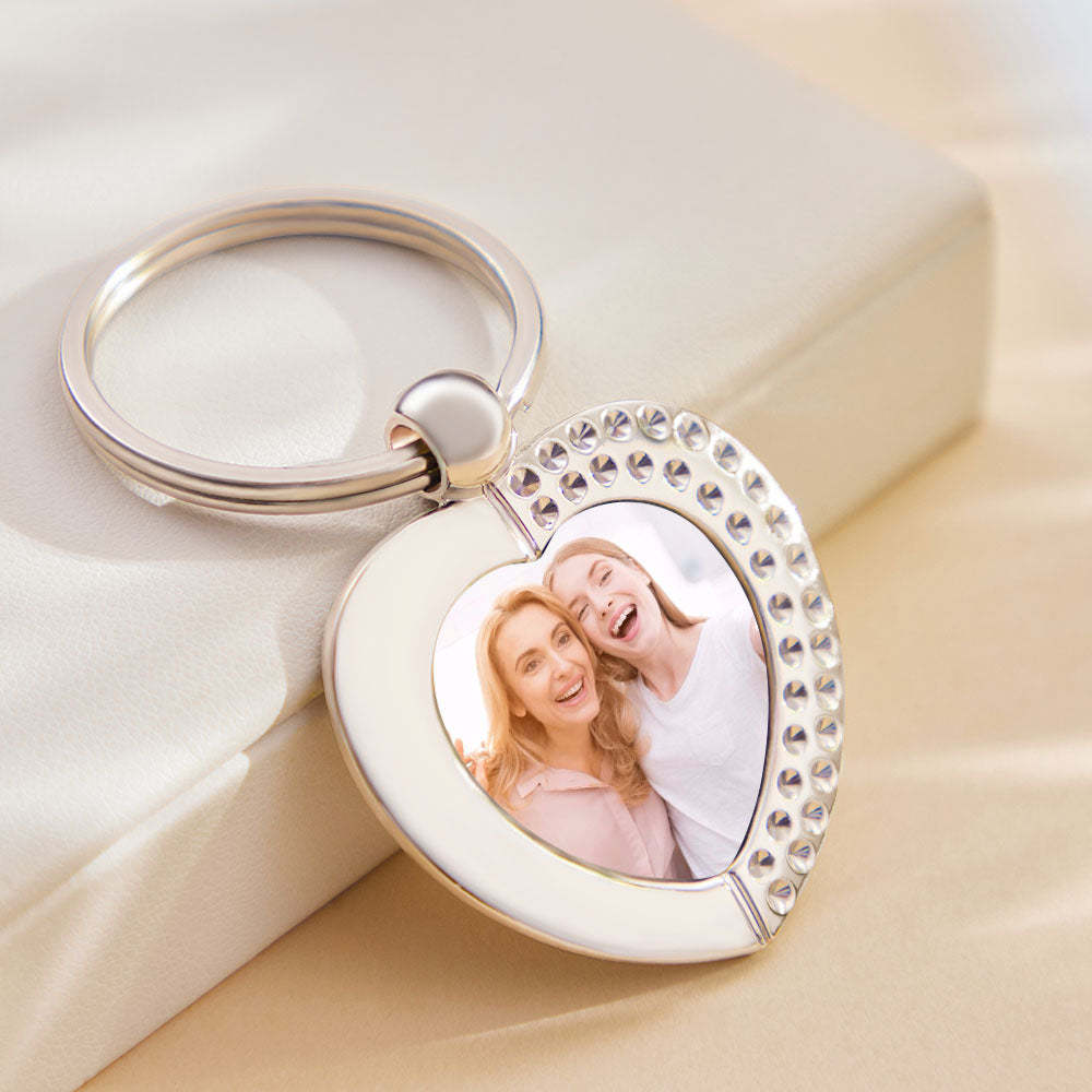 Chaveiro Personalizado Com Foto Chaveiro Coração De Aço Inoxidável Presente De Aniversário - soufeelbr