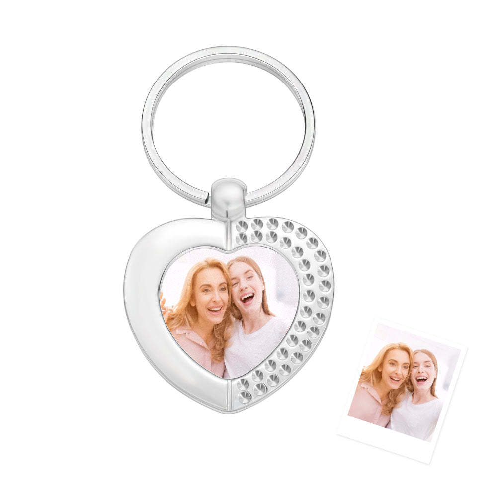 Chaveiro Personalizado Com Foto Chaveiro Coração De Aço Inoxidável Presente De Aniversário - soufeelbr