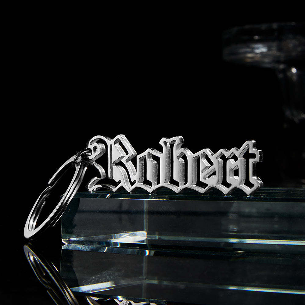 Chaveiro Com Nome Personalizado Letras Personalizadas Chaveiro De Aço Inoxidável Presentes Exclusivos Para Ele - soufeelbr