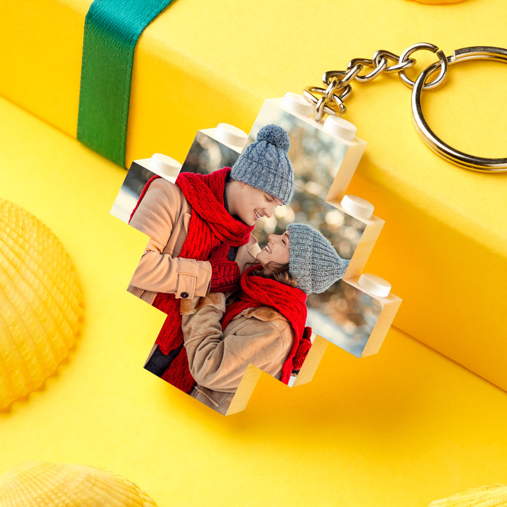 Chaveiro Personalizado Com Foto Tijolos De Construção Bloco Chaveiro Forma De Diamante - soufeelbr