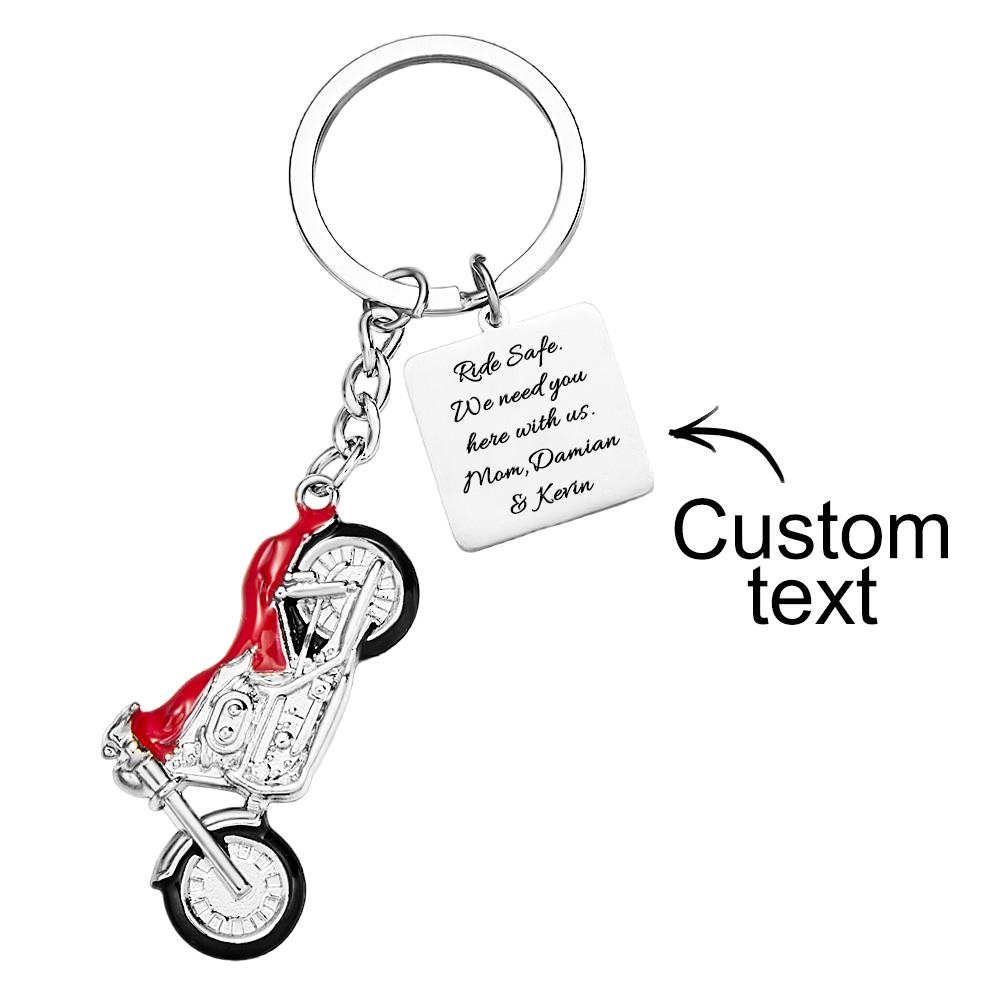 Chaveiro De Motocicleta Personalizado Drive Safe Precisamos De Você Aqui Conosco Presente De Dia Dos Pais - soufeelbr