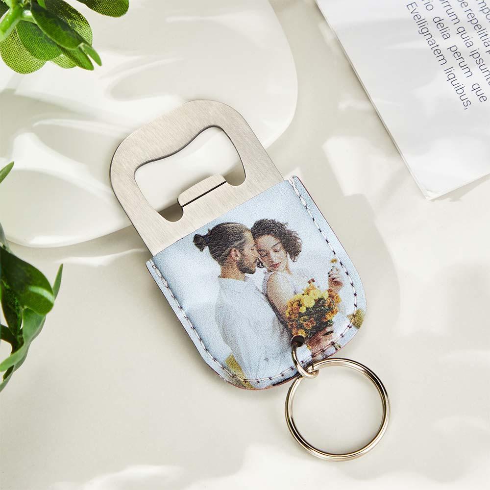 Chaveiro Com Foto Personalizada, Abridor De Garrafas, Imagem Personalizada, Chaveiro De Couro Vegano - soufeelbr