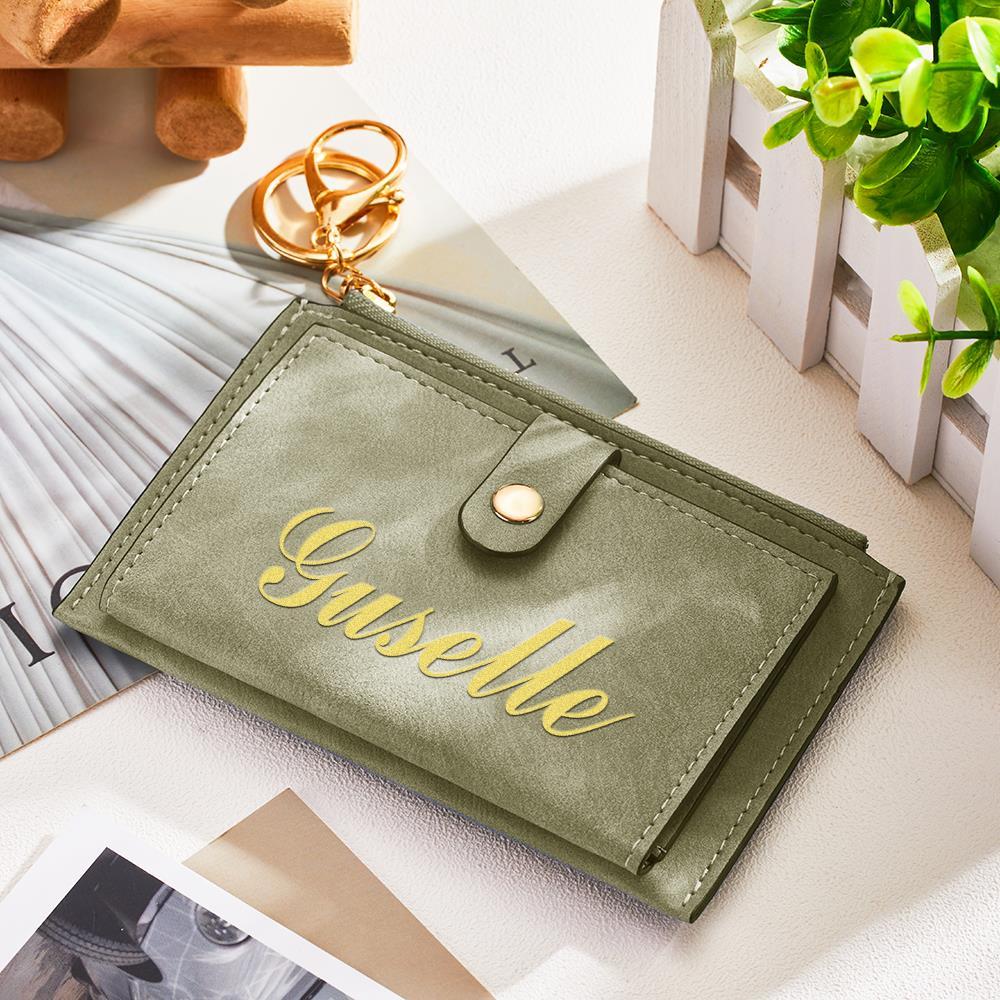 Porta-chaves Pequeno Porta-chaves Com Mini Carteira Gravada Personalizada