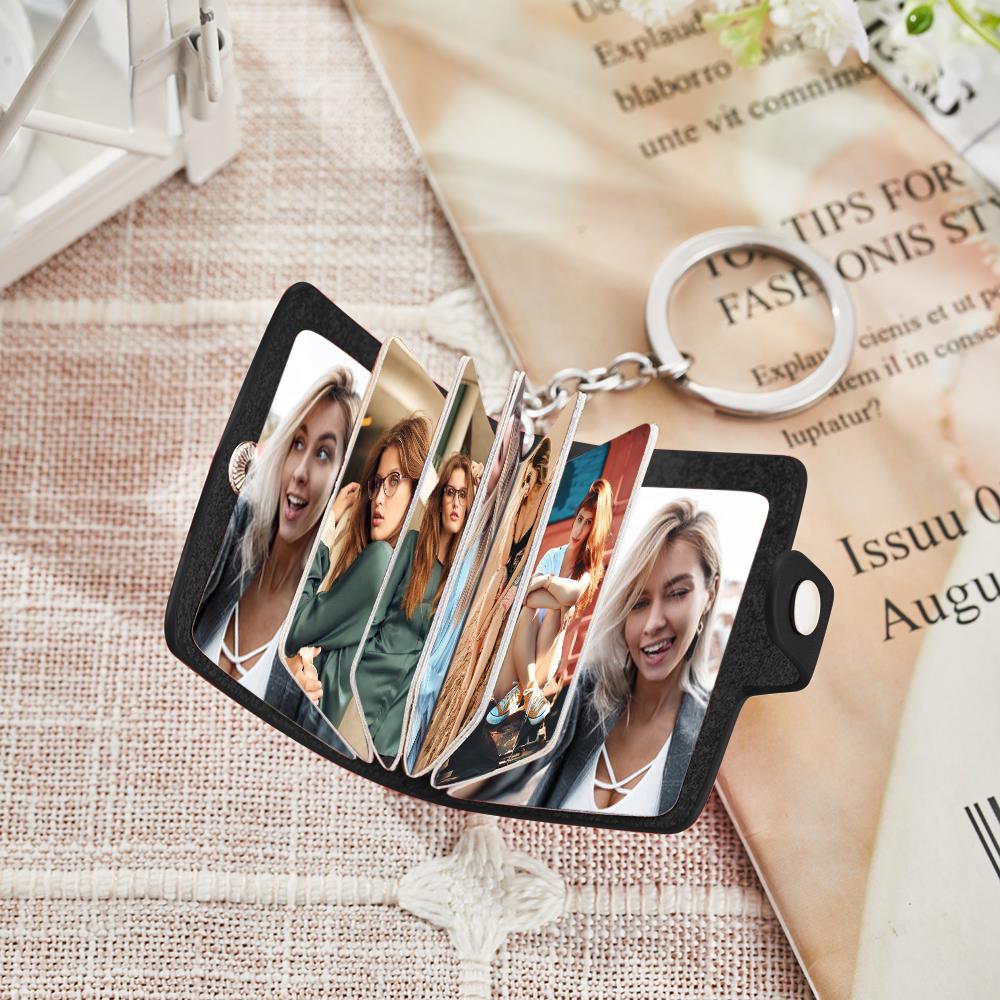 Álbum De Fotos Personalizado Chaveiro De Couro Personalizado Com Foto Presente Romântico Para Menina Solteira