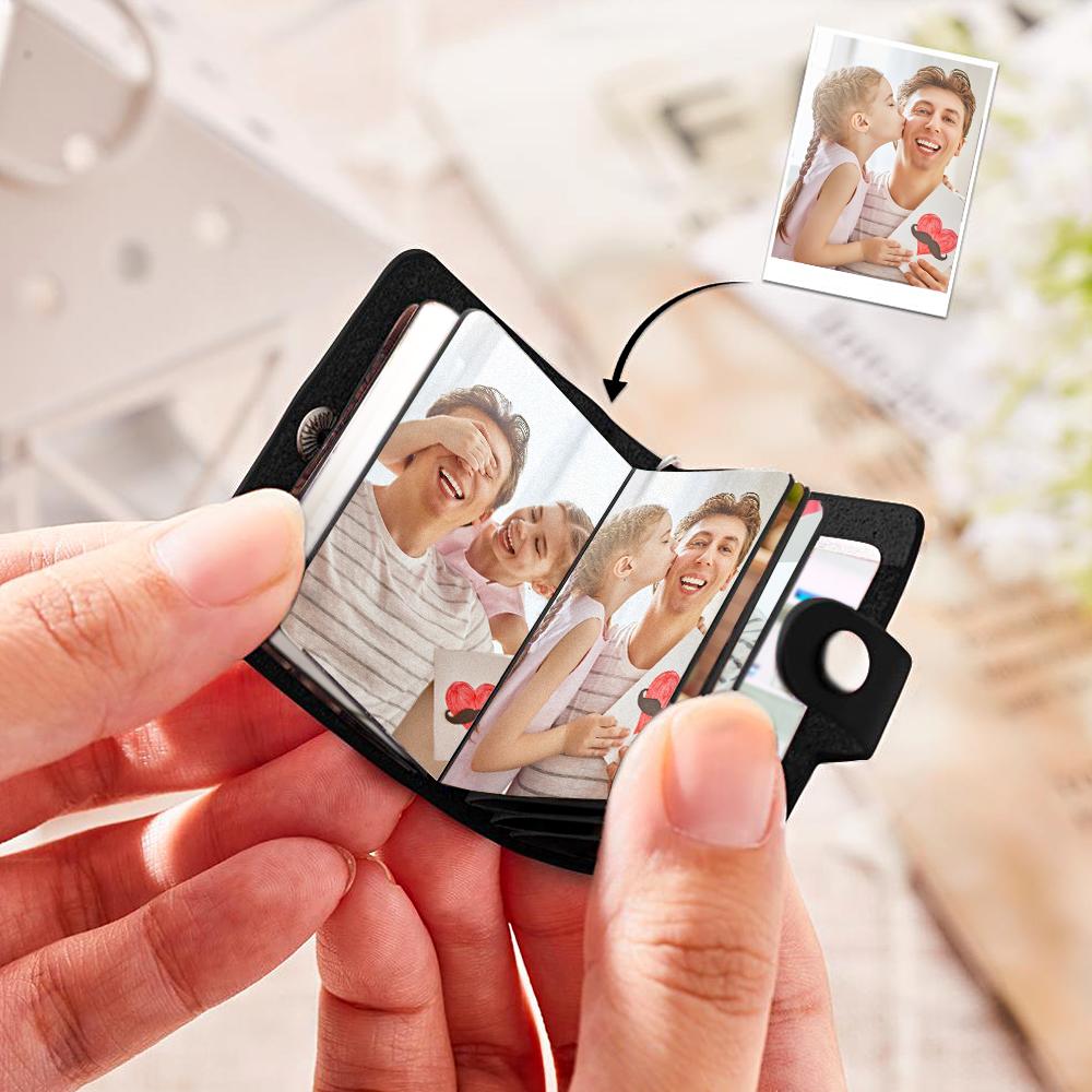 Chaveiro Álbum De Fotos Personalizado Chaveiro De Couro Com Foto Personalizada Presentes Para O Dia Dos Pais - soufeelbr