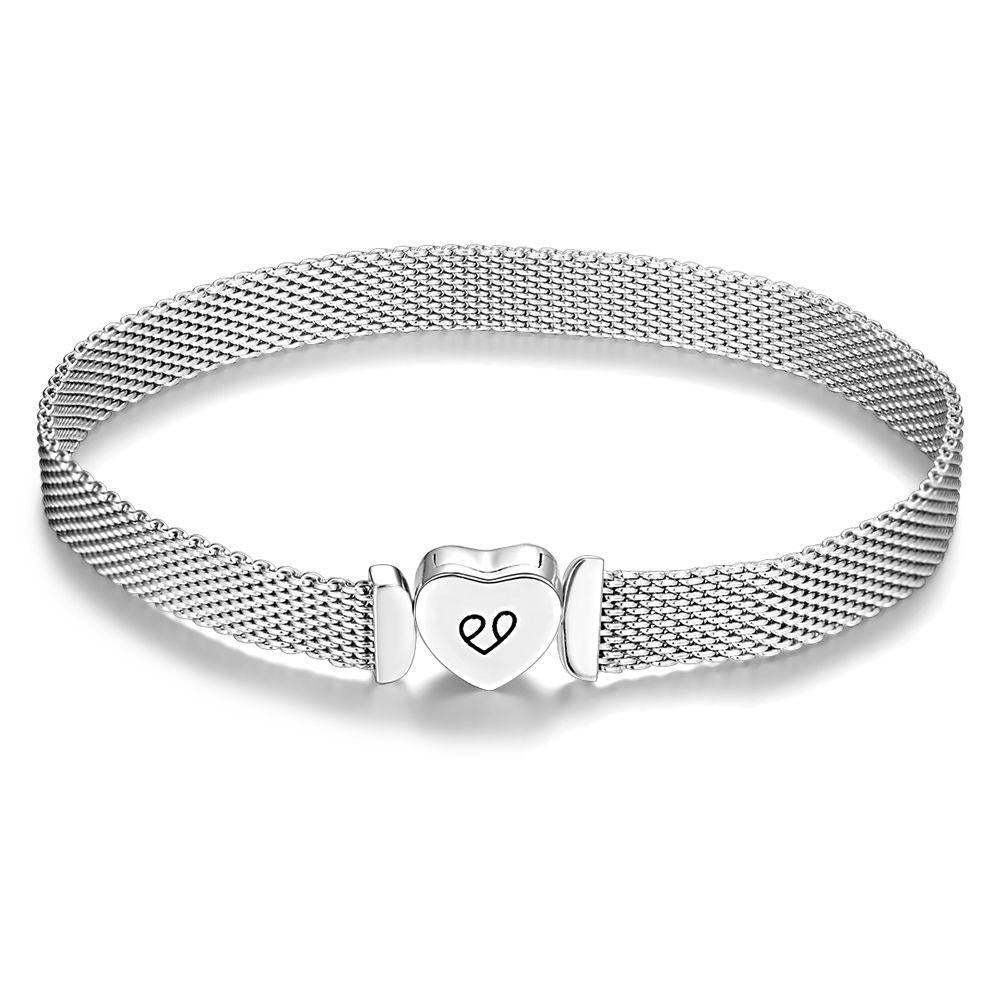 Pulseira Personalizada Pulseira com Cadeia de Malha Estilo Clássico de Soufeel Presente Único