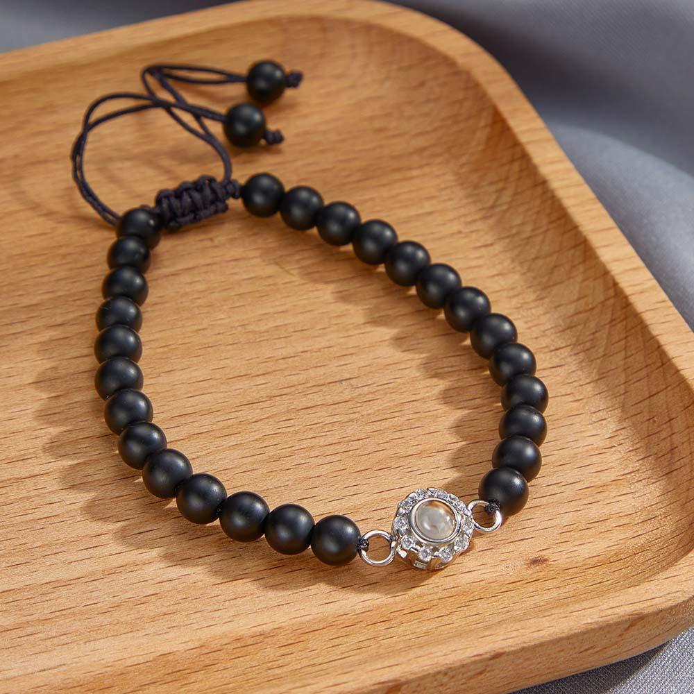 Pulseira De Contas De Projeção De Fotos Personalizadas Com Strass Doce Presente Para Ela - soufeelbr