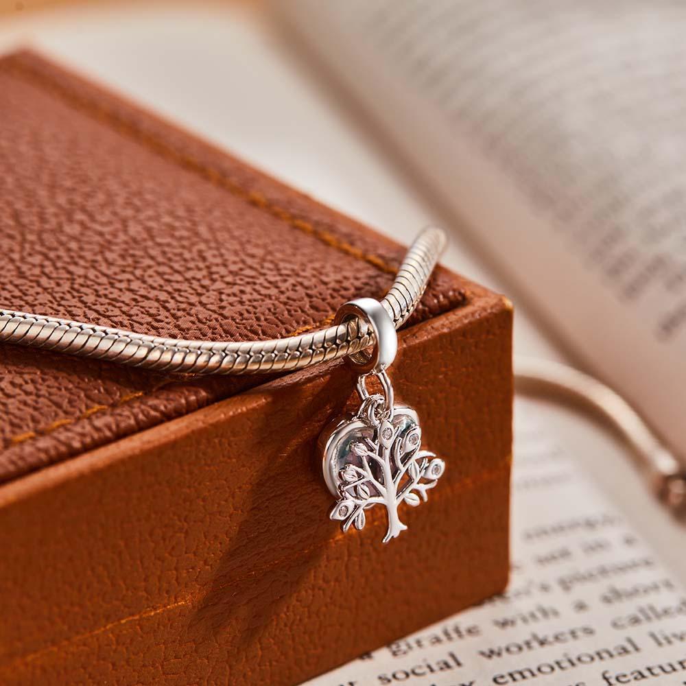 Pendente Elegante Gravado Personalizado Com Foto De Árvore Do Amor - soufeelbr