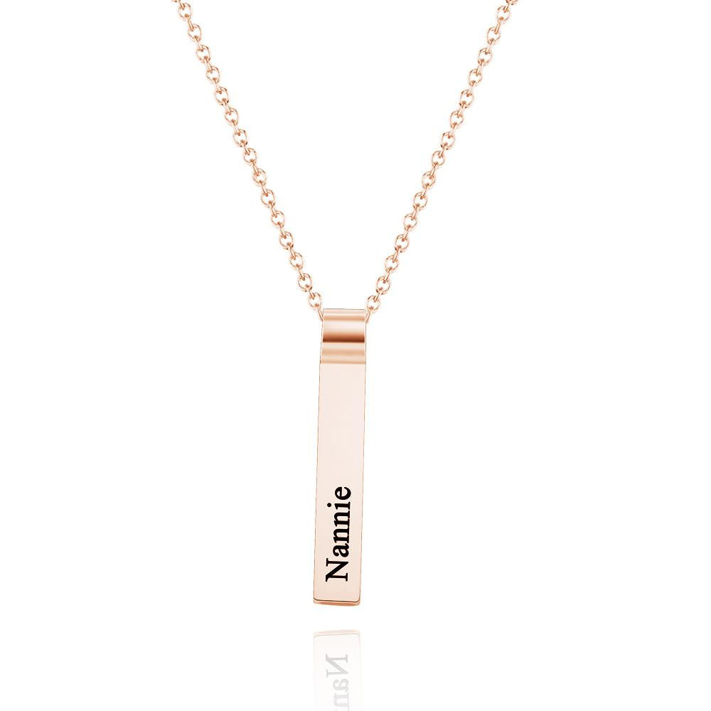Colar De 1 A 5 Nomes Vertical Personalizado Com Pingente Elegante Personalizado Para Ela
