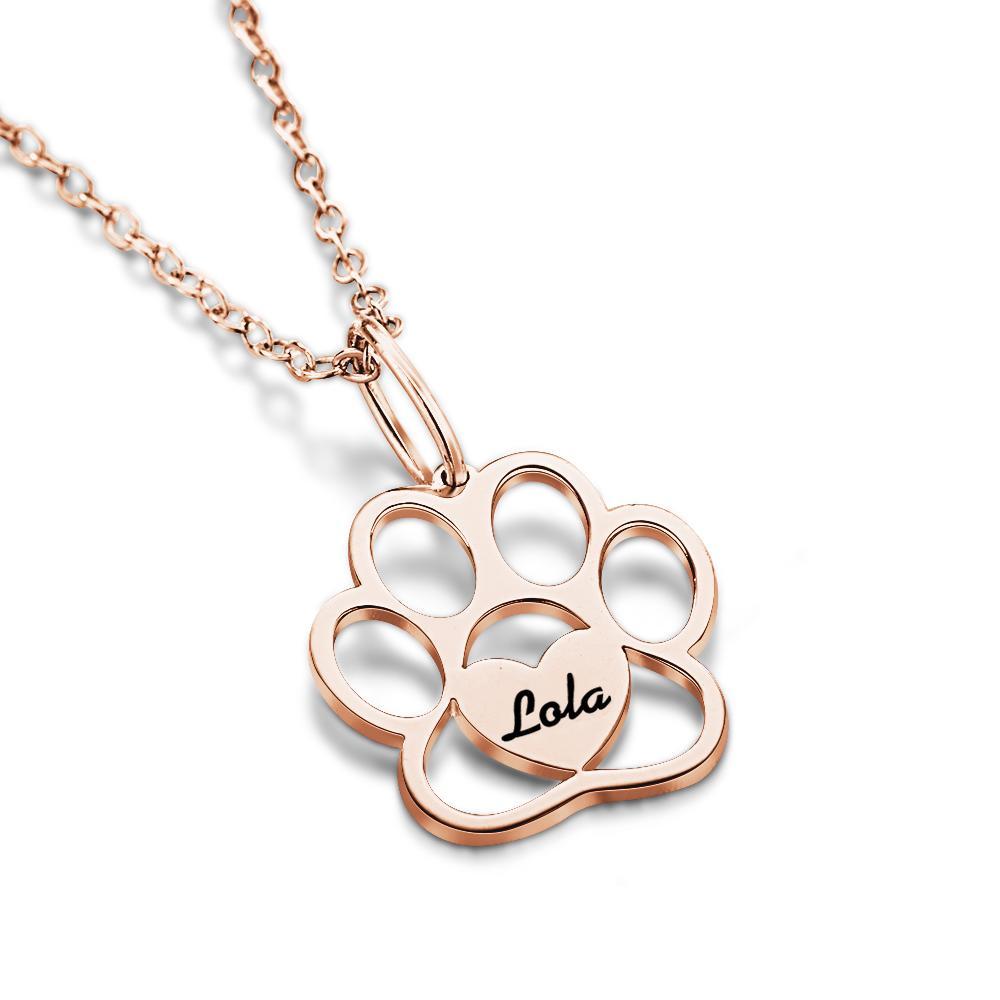 Colar Pata Personalizado Com Nome Colar Pata De Cachorro - soufeelbr