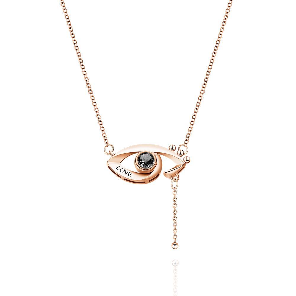 Colar Gravado Personalizado Diamante - Olho Presentes Únicos