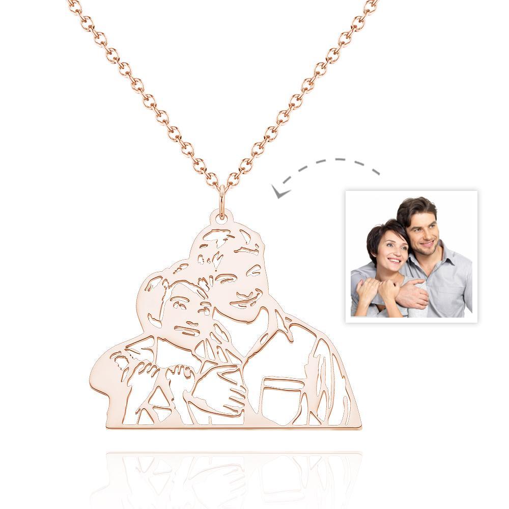 Colar De Fotos Personalizado Tridimensional Oco Para Presentes Exclusivos - soufeelbr