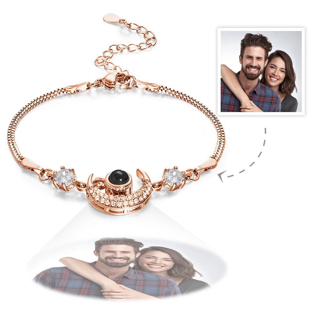 Pulseira De Projeção De Fotos Personalizada Lua Estrela Pulseira De Projeção Presente Criativo - soufeelbr