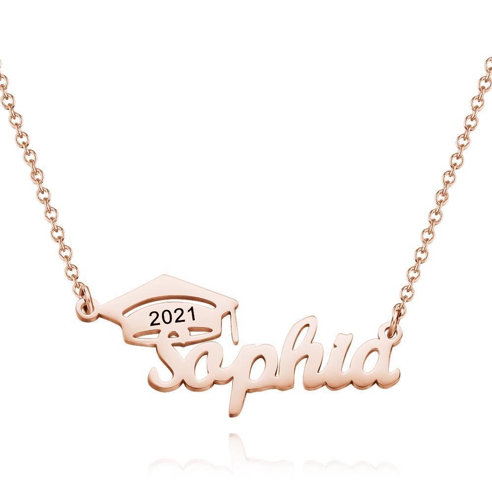 Colar personalizado com nome de boné de solteiro Presentes de formatura